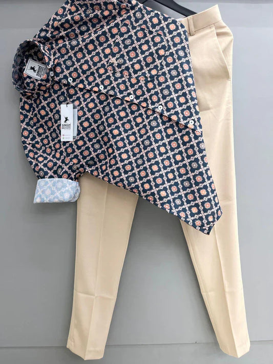 Sanganeri Printed Shirt with Trouser 
