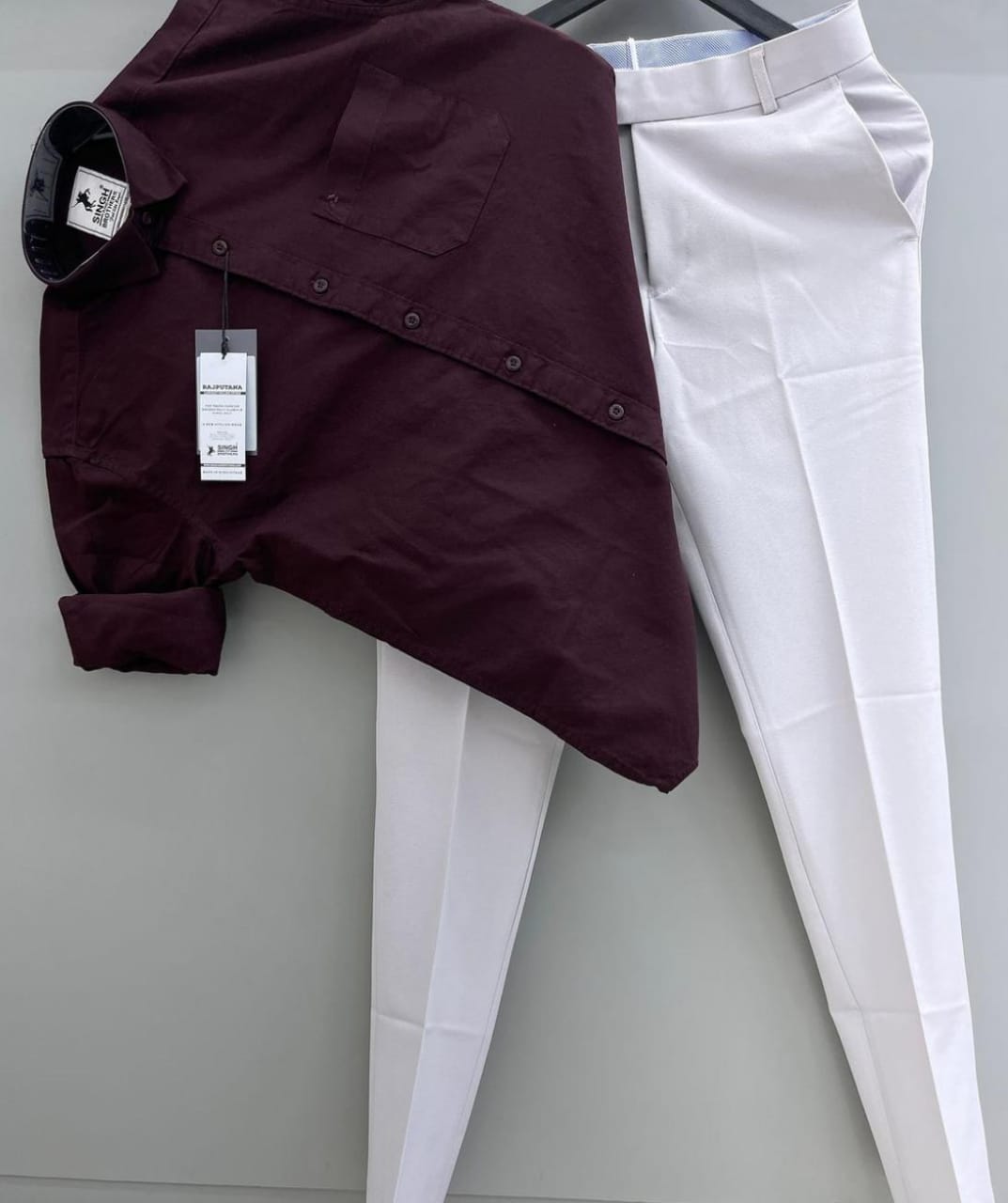 Jacquard shirt with trouser