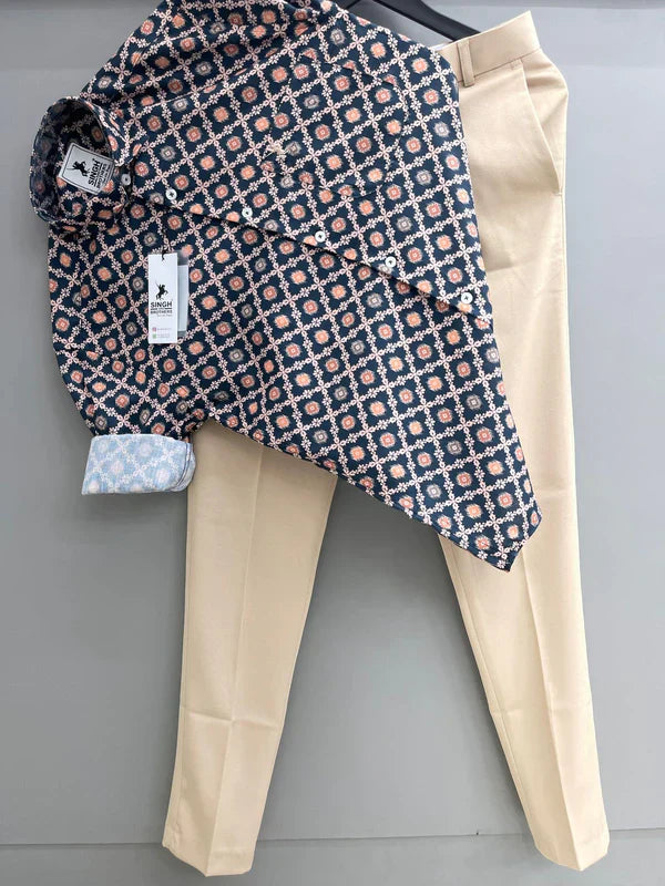 Sanganeri Printed Shirt with Trouser&nbsp;