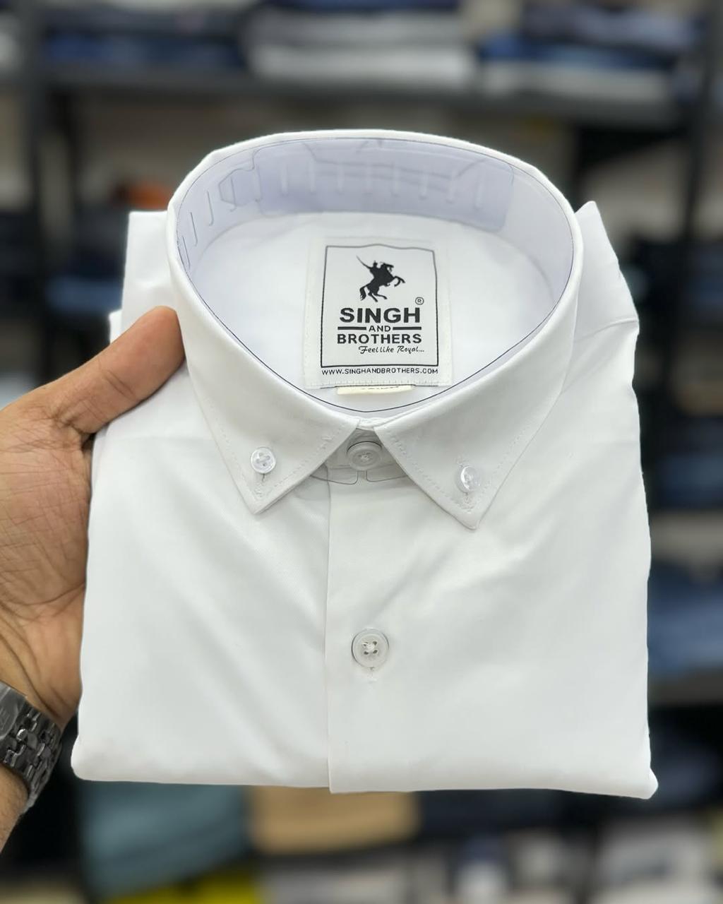 White partywear shirt cotton